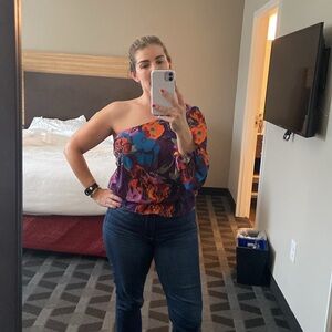 Tansy One-Shoulder Blouse